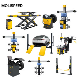 MOLISPEED Full Set 3D Wheel Alignment Equipment For 4 Post Car Lift Workshops Tyre Changer and Wheel Balancer